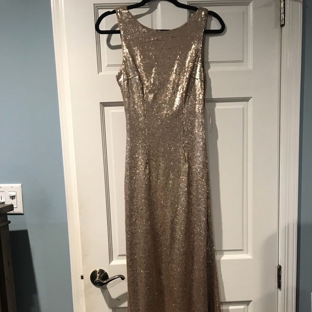 Lulus Rose Gold Sequin Dress